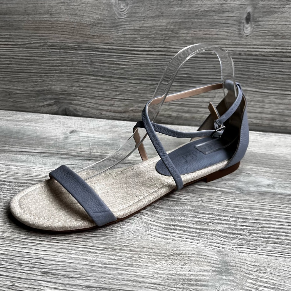 Splendid Michelle leather strapping sandal in light denim color like new 9.5
